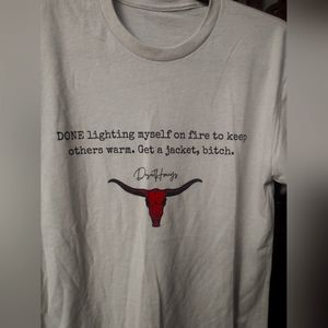 Woman's western steer graphic t shirt sz S
